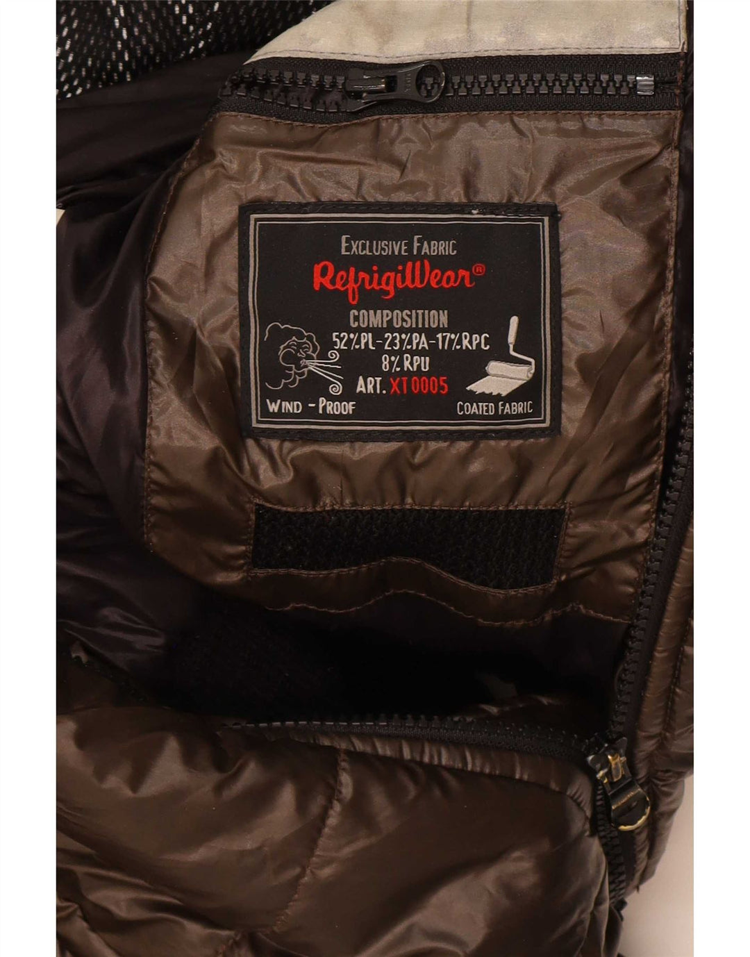 Refrigiwear Ανδρικό μπουφάν με κουκούλα Sixty UK 38 μεσαίο καφέ πολυεστέρας