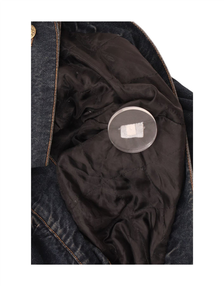 Vintage γυναικείο τζιν μπουφάν UK 16 Large Blue