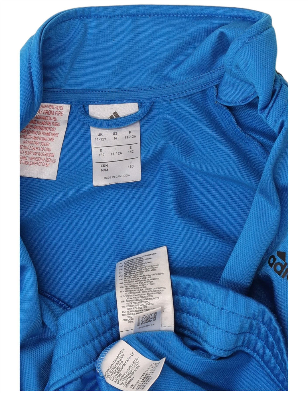 Adidas Boys αθλητική φόρμα Adidas Top Jacket 11-12 Years Blue Colourblock Polyester