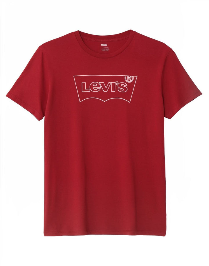Ανδρικό γραφικό T-Shirt Levi's Top μεγάλο κόκκινο βαμβακερό