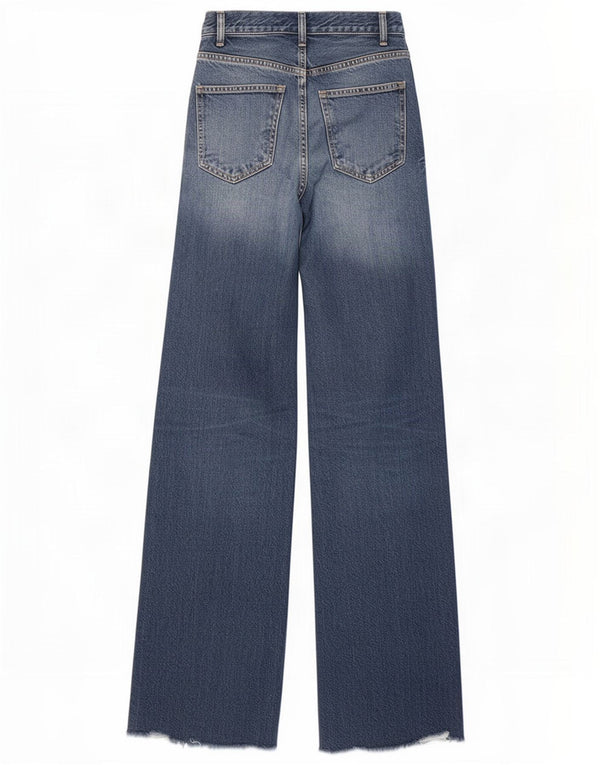 Zara γυναικείο ψηλό ψηλό φαρδύ τζιν EU 32 2XS W22 L32 Μπλε βαμβακερό
