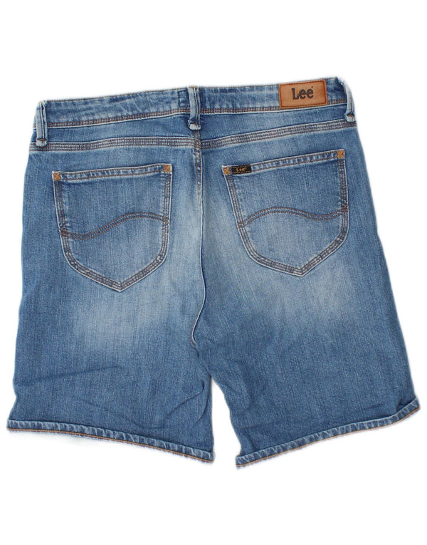 LEE Womens Boyfriend Denim Shorts W27 Medium Blue Cotton