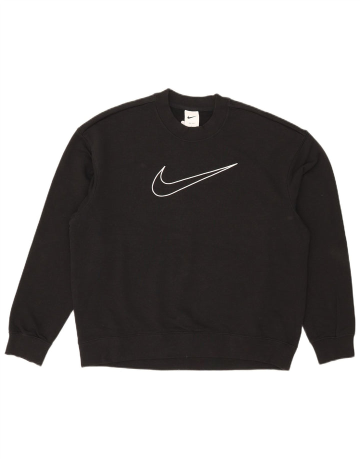 Ανδρικό γραφικό φούτερ Nike Dri Fit, μικρό μαύρο βαμβακερό