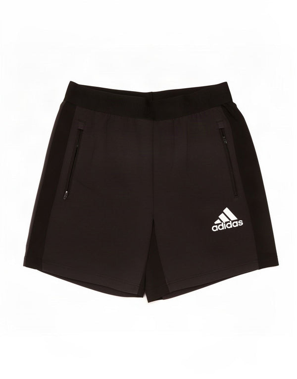 Adidas Mens Graphic Sport Shorts Medium Black Cotton