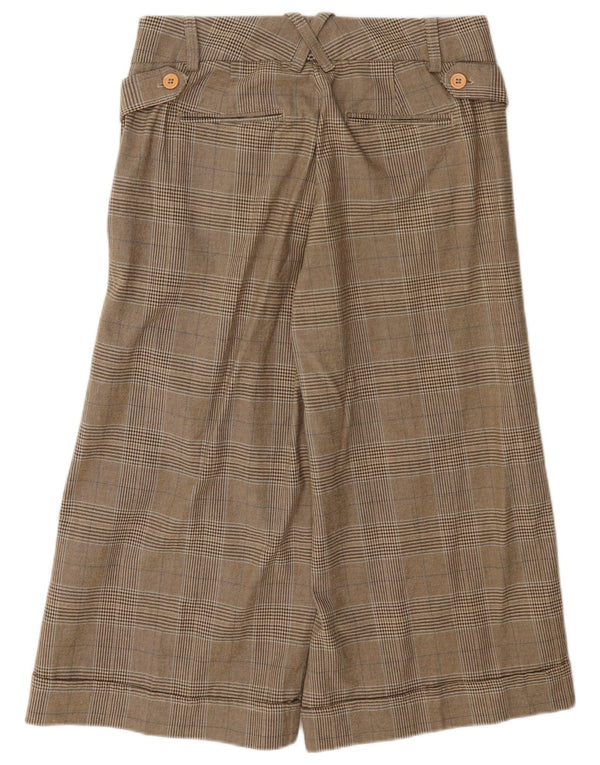 Γυναικείο φαρδύ παντελόνι Lee Leg Capri US 7/8 Medium W30 L20 Brown Check Cotton