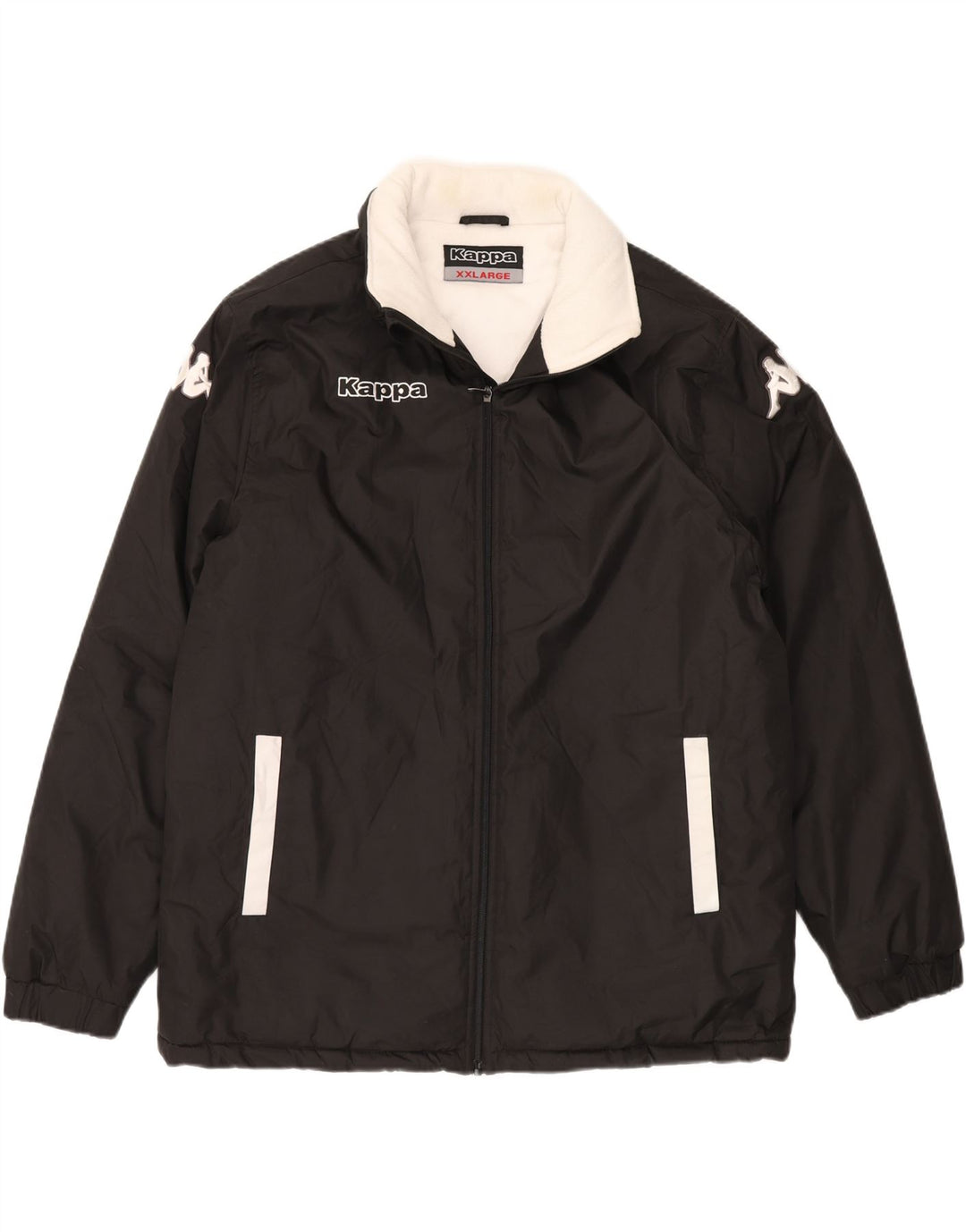KAPPA Ανδρικό Αντιανεμικό Μπουφάν UK 44 2XL Μαύρο Πολυεστέρας