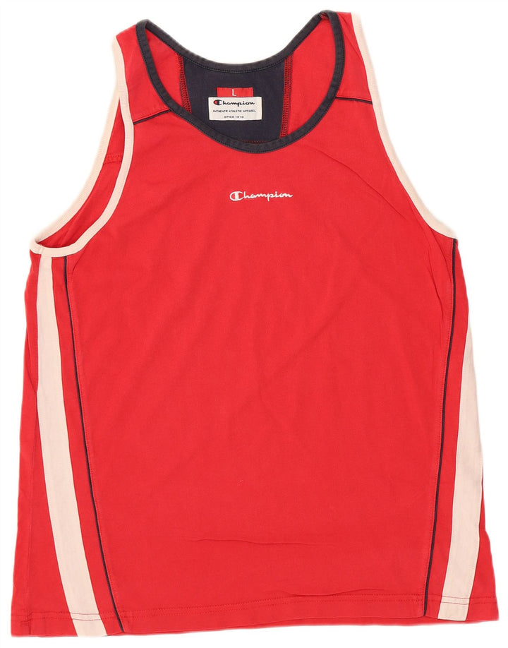 Ανδρικό γιλέκο Champion Top Large Red Colourblock Βαμβακερό
