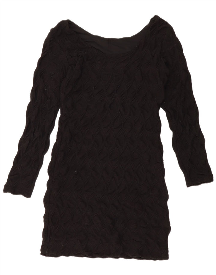 Γυναικείο μακρυμάνικο φόρεμα ZARA UK 14 Large Μαύρο