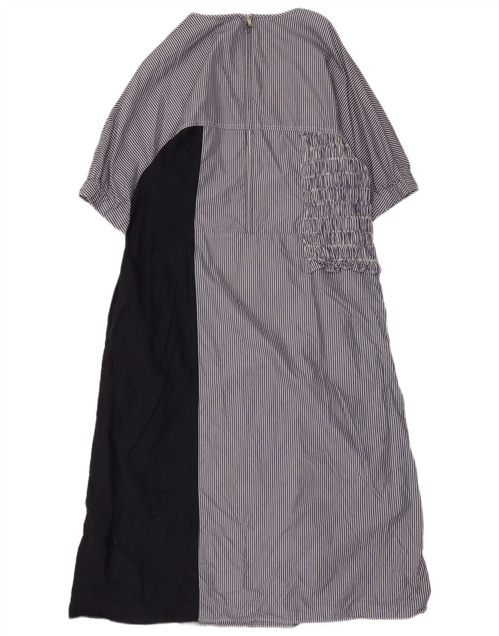 COS Γυναικείο Maxi Φόρεμα EU 44 XL Navy Blue Pinstripe Βαμβακερό