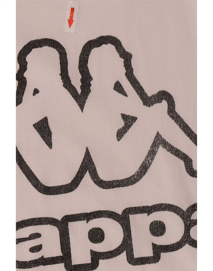 Ανδρικό γραφικό T-Shirt Kappa Top 4XL Λευκό βαμβακερό
