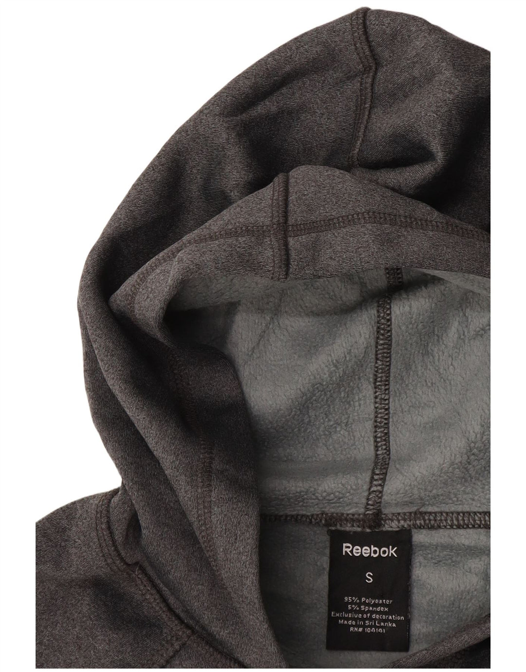 REEBOK Γυναικείο Hoodie Jumper UK 10 Small Grey Polyester