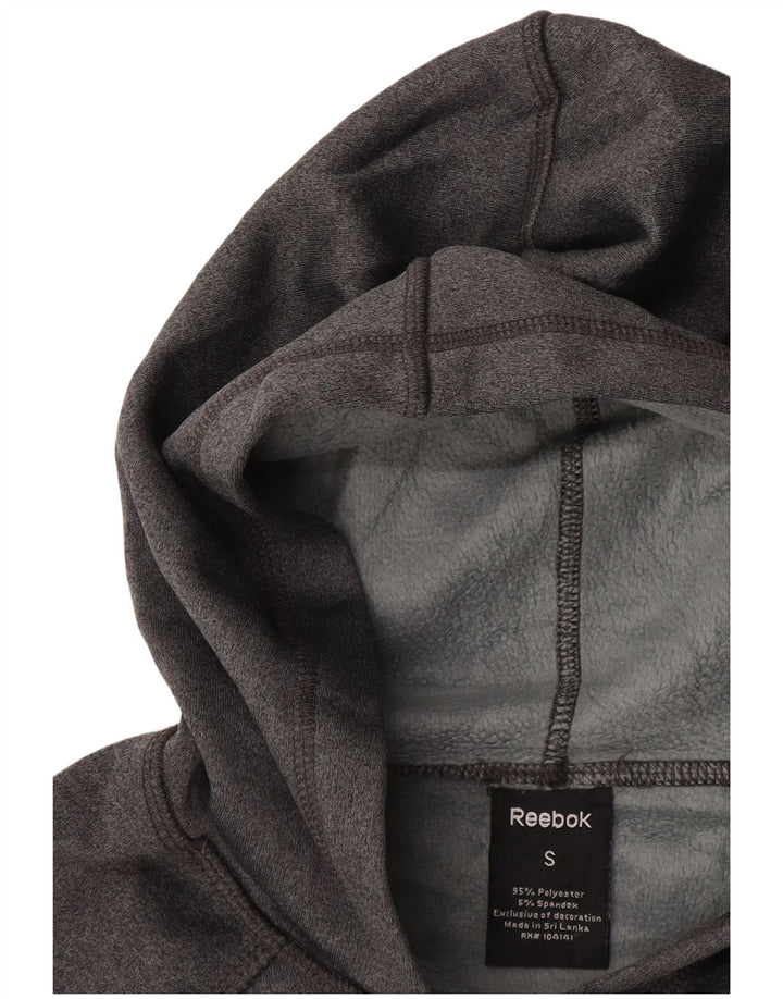 REEBOK Γυναικείο Hoodie Jumper UK 10 Small Grey Polyester