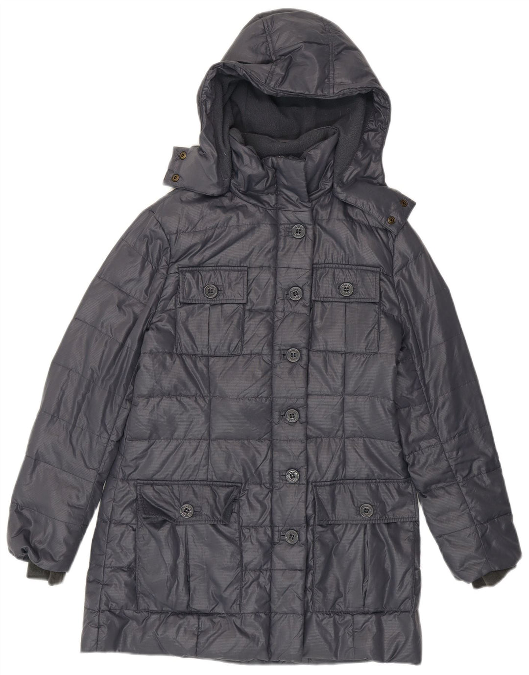 Armani Jeans Γυναικείο παλτό με κουκούλα με επένδυση EU 38 Medium Grey