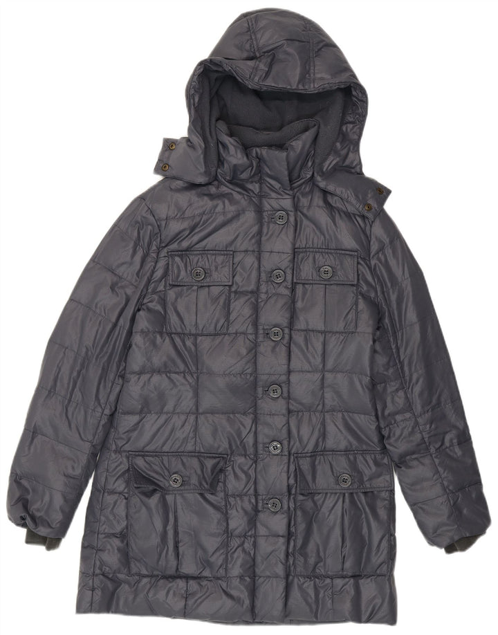 Armani Jeans Γυναικείο παλτό με κουκούλα με επένδυση EU 38 Medium Grey