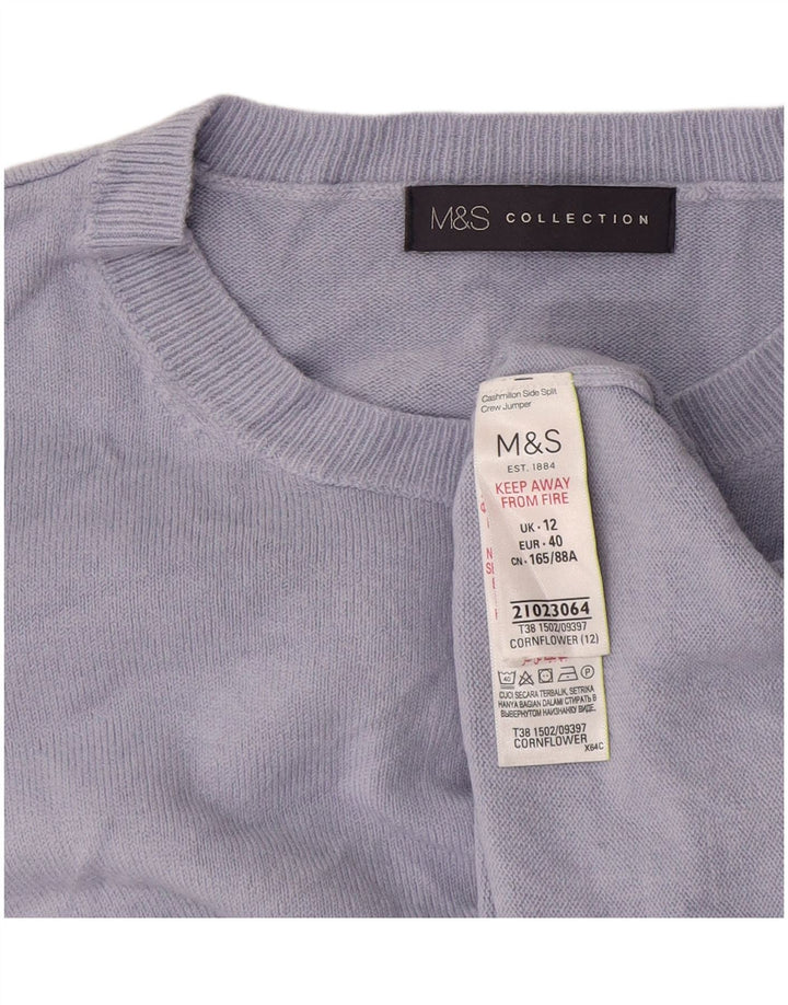 Marks & Spencer Γυναικείο πουλόβερ με λαιμόκοψη UK 12 μεσαίου μπλε ακρυλικό