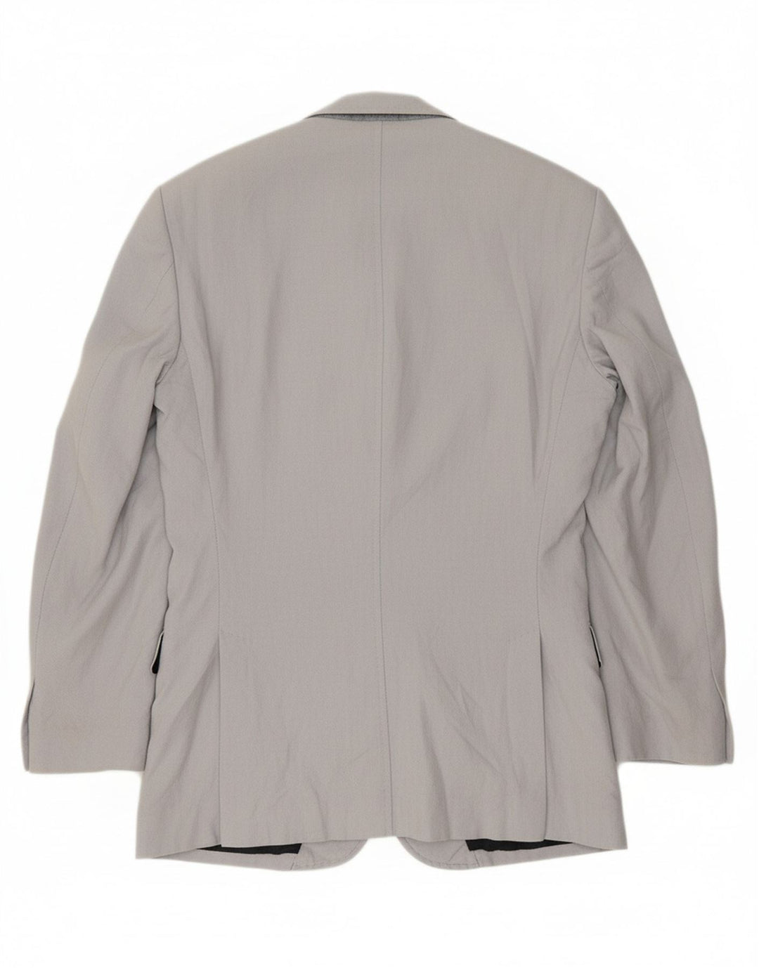 FAY Mens 3 Button Blazer Jacket IT 48 Medium Grey Cotton