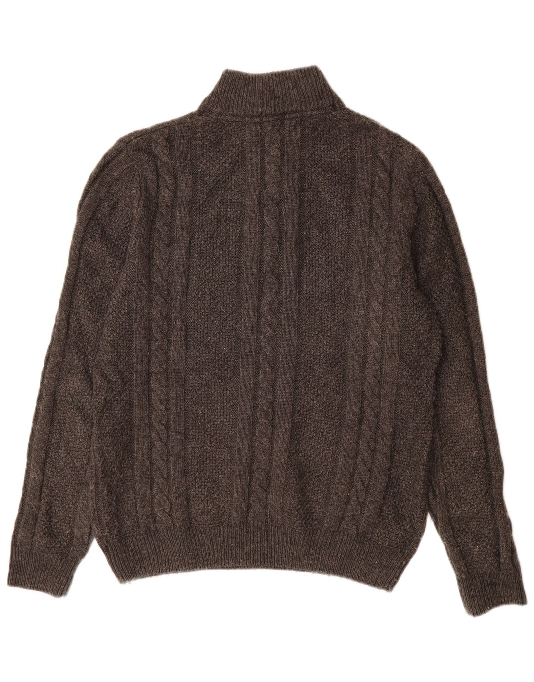 Crew Clothing Ανδρικό πουλόβερ με λαιμόκοψη με φερμουάρ μεγάλο γκρι μαλλί