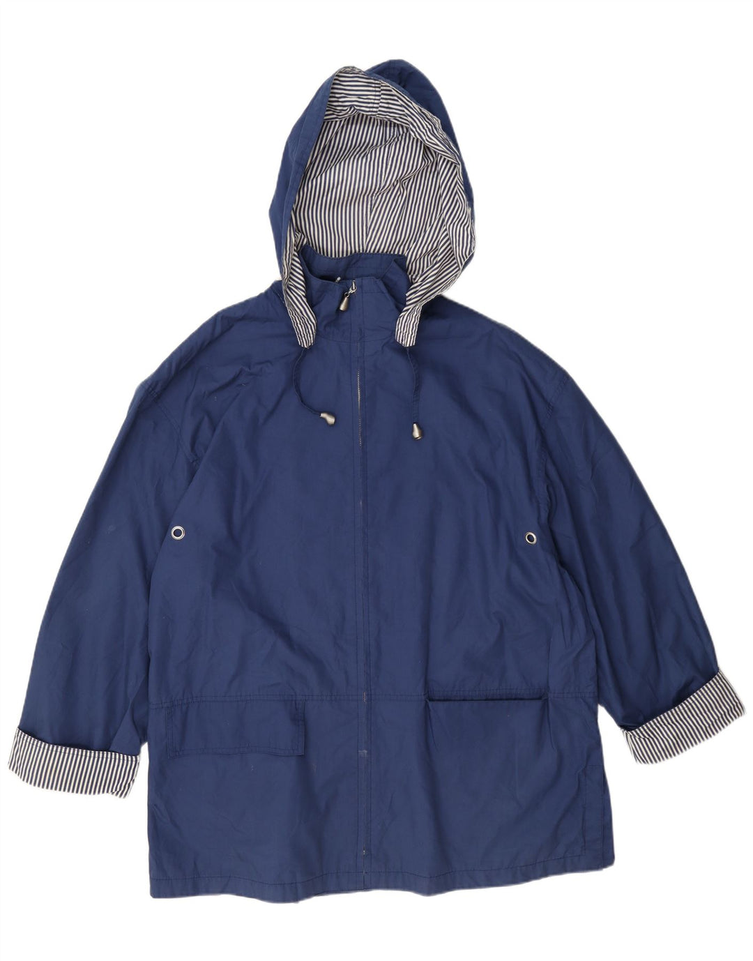 Marks & Spencer Γυναικείο μπουφάν βροχής St. Michael Hooded UK 14 Large Blue