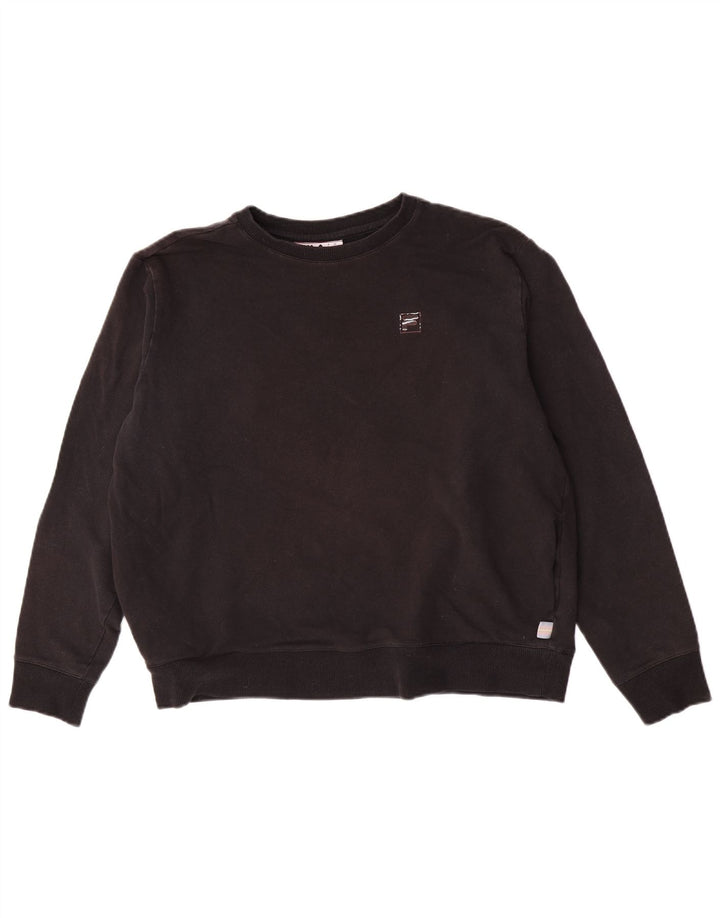 Fila Γυναικείο Φούτερ μεγάλου μεγέθους Jumper UK 16 μεγάλο μαύρο βαμβακερό