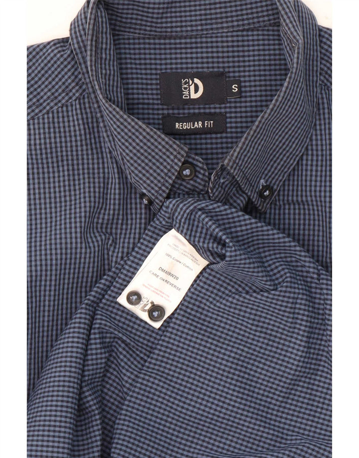 Ανδρικό πουκάμισο Dack's Regular Fit Μικρό Navy Blue Gingham Cotton