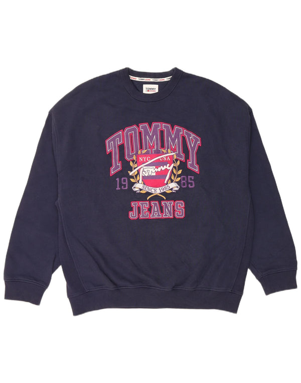 Ανδρικό φούτερ Tommy Hilfiger με γραφικό και χαλαρή εφαρμογή Jumper Medium Navy Blue