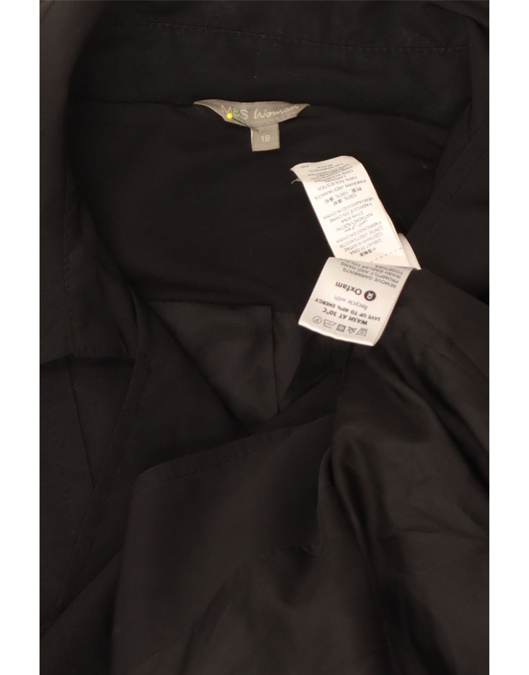 Marks & Spencer Γυναικεία καμπαρντίνα UK 18 XL Μαύρος Πολυεστέρας