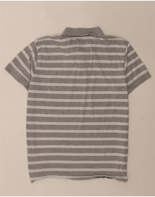 Crew Clothing Ανδρικό κοντομάνικο μπλουζάκι πόλο XL γκρι ριγέ βαμβακερό