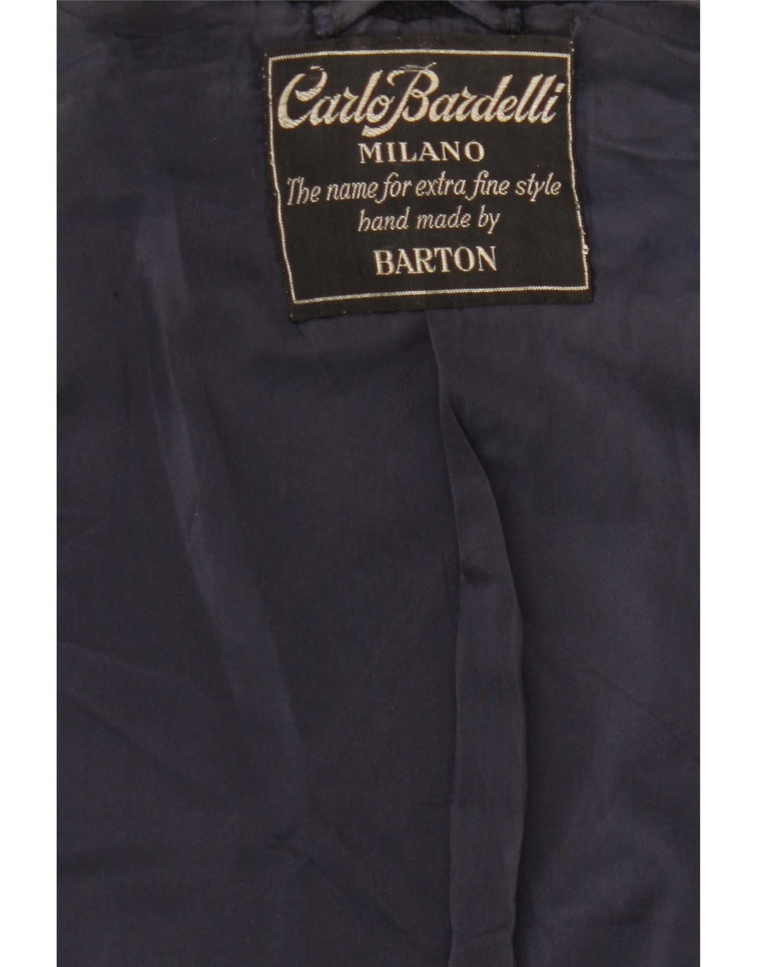 Carlo Bardelli Ανδρικό παλτό με διπλό στήθος UK 36 Small Navy Blue