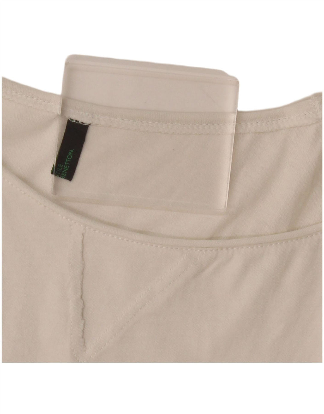 BENETTON Γυναικείο T-Shirt Top UK 12 Medium White