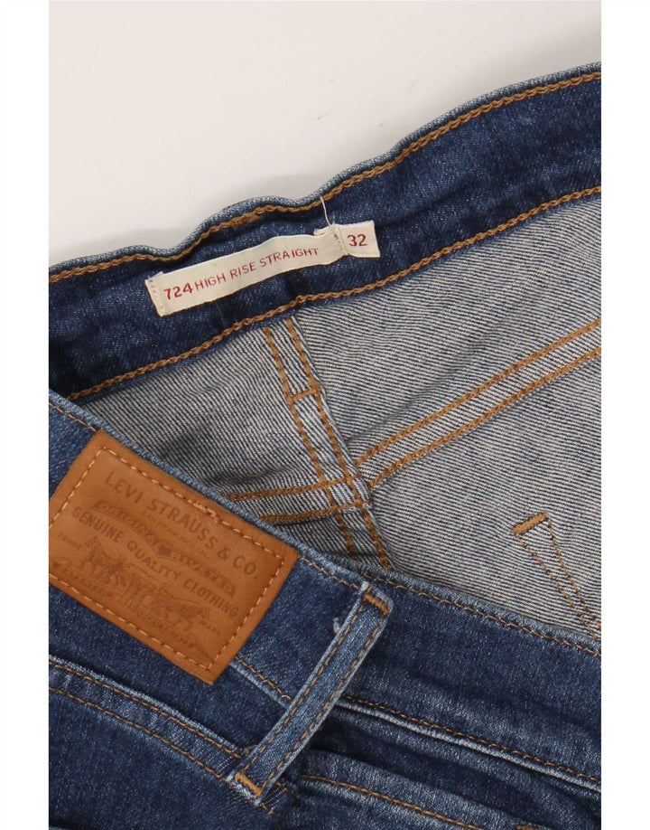 Γυναικείο Levi's 724 ψηλό ίσιο τζιν W32 L26 μπλε