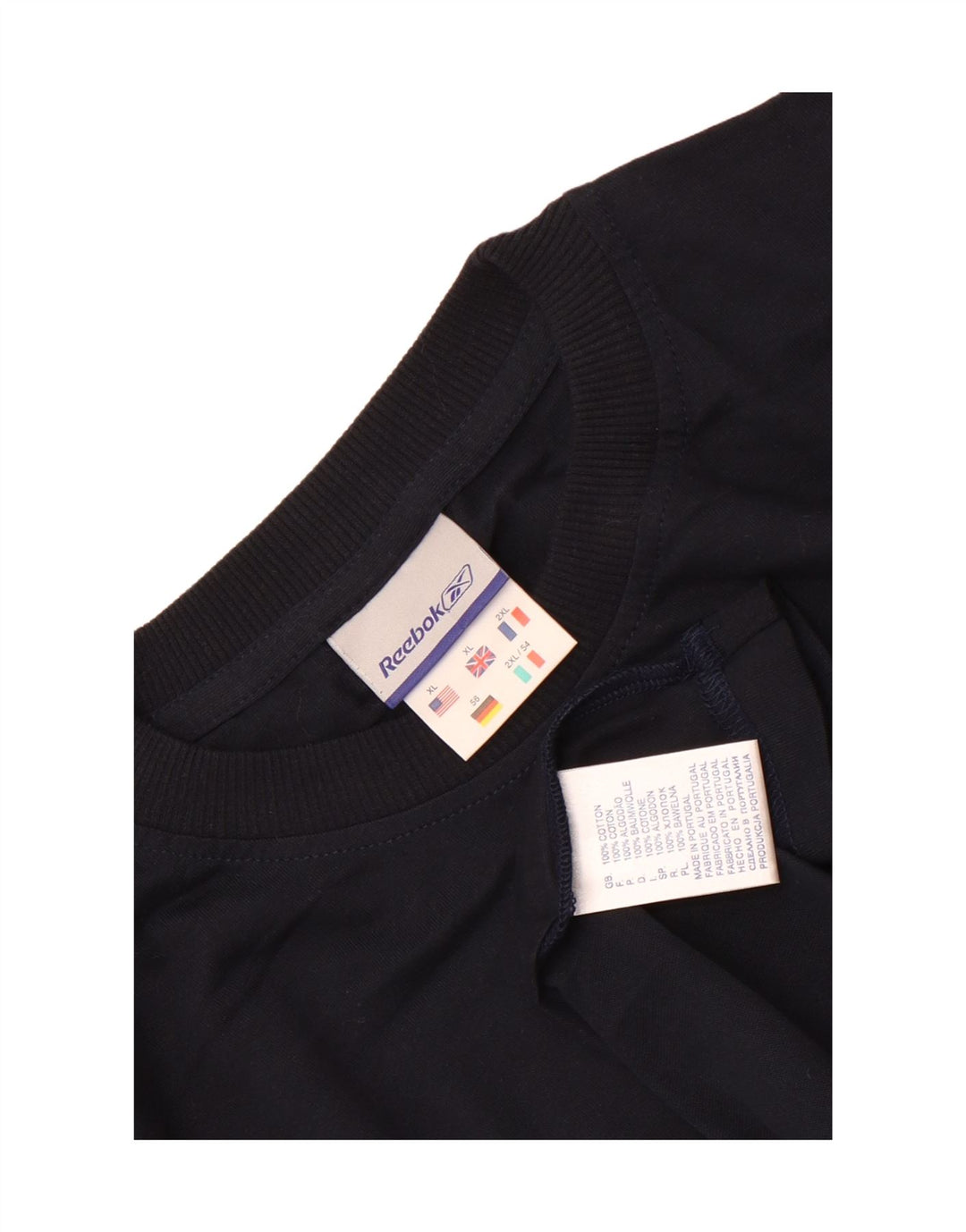 Ανδρικό T-Shirt Reebok Top XL Navy Blue Cotton