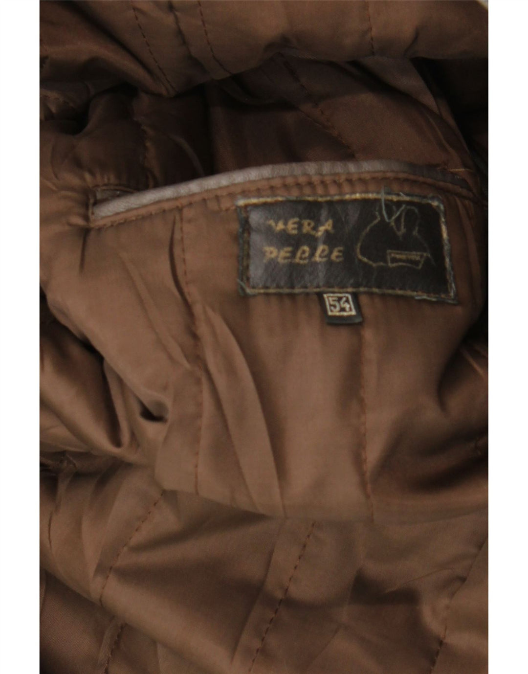 VINTAGE Ανδρικό Δερμάτινο Μπουφάν IT 54 2XL Καφέ Δερμάτινο
