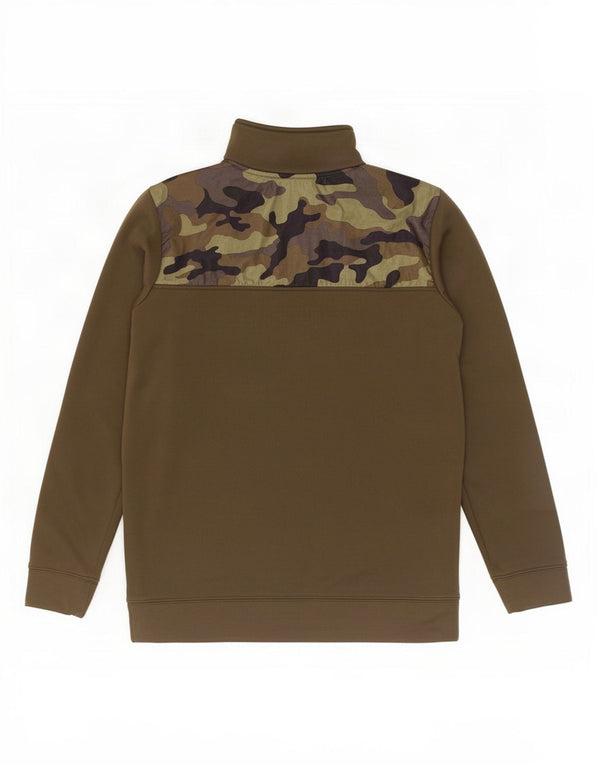 The North Face Boys Sweatshirt Jumper 14-15 Years XL Khaki Camouflage