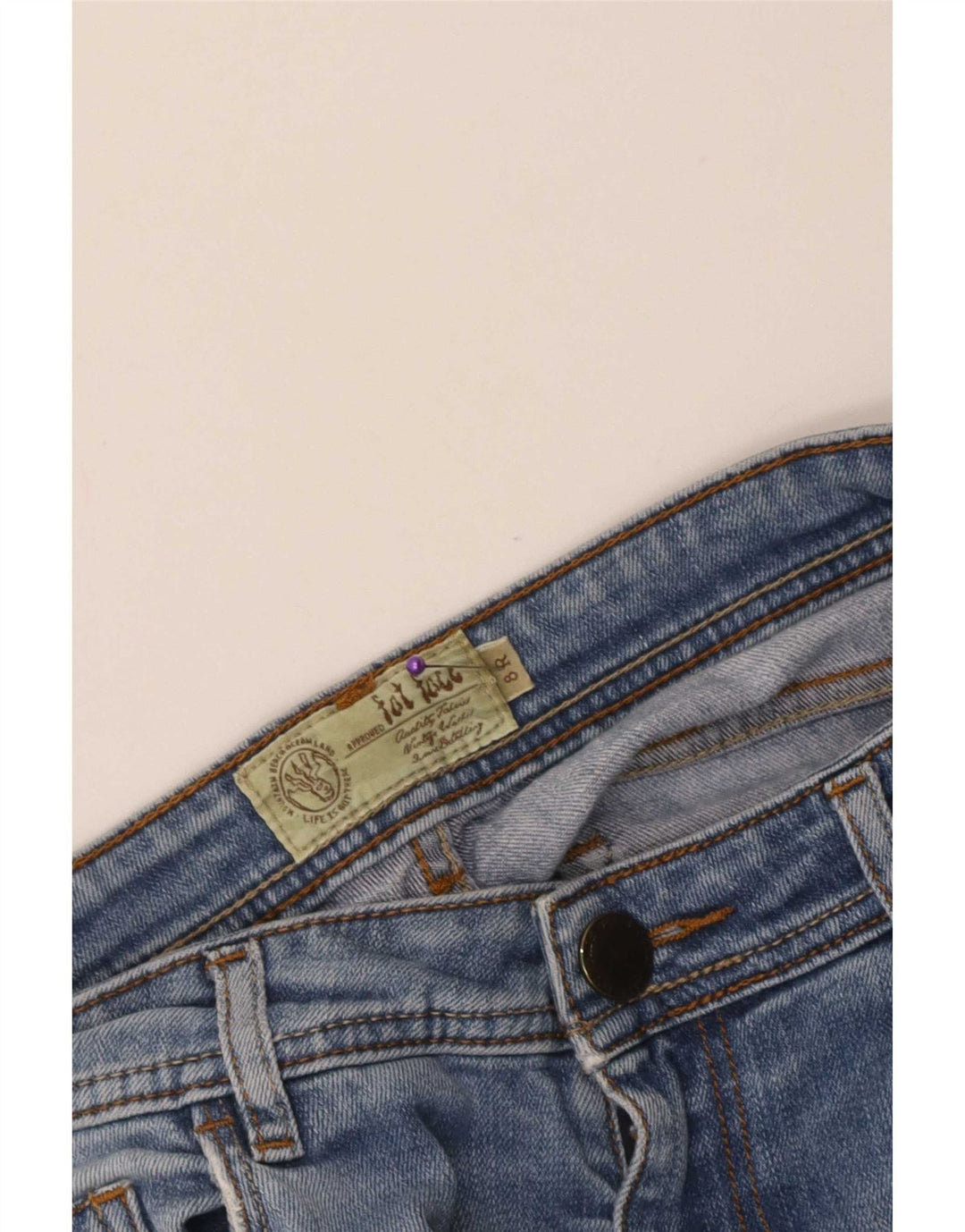 Fat Face Γυναικεία ταλαιπωρημένη μπότα τζιν UK 8 Small W28 L30 Blue