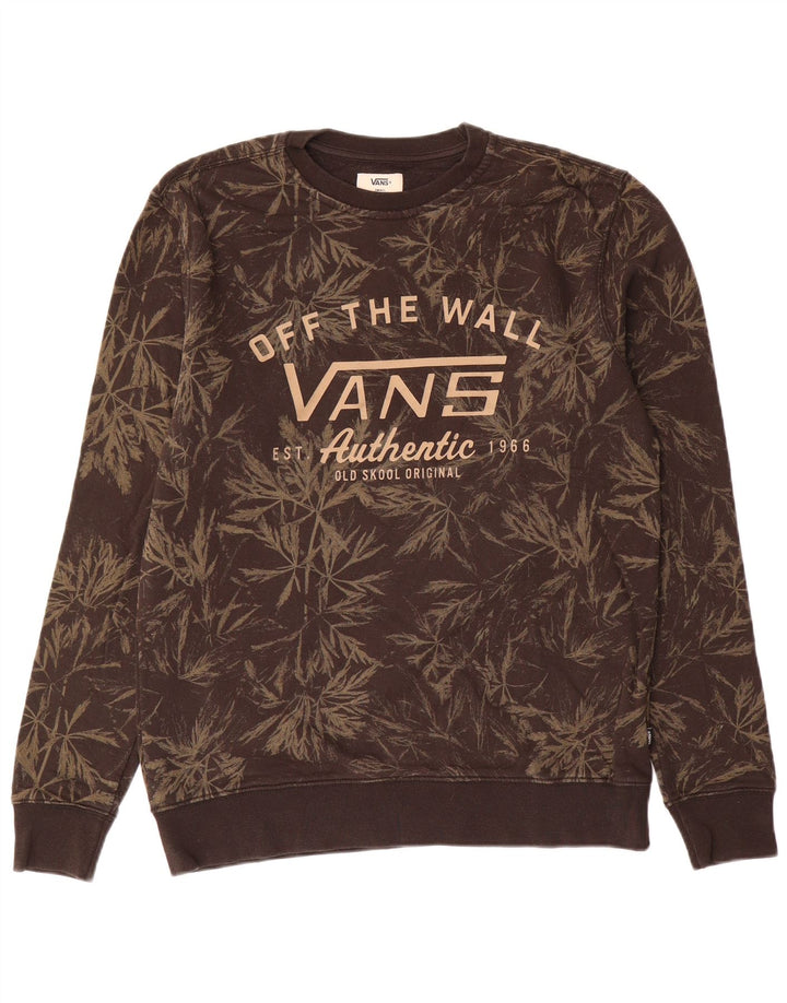 Ανδρικό γραφικό φούτερ Vans Jumper Μικρό καφέ φλοράλ βαμβακερό