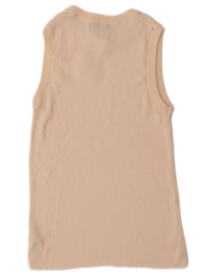 Marks & Spencer Γυναικείο γιλέκο Tank Top UK 14 Βαμβακερό μεσαίο υπόλευκο