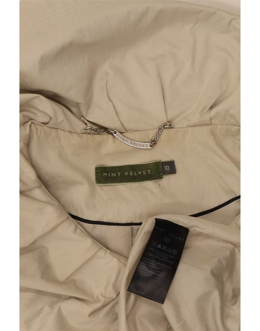 Γυναικείο μπουφάν MINT VELVET Oversized Parka UK 10 Small Beige Polyester