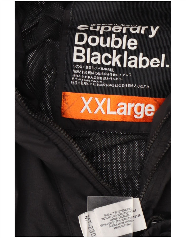 Superdry Γυναικείο μπουφάν βροχής UK 20 2XL Μαύρο νάιλον