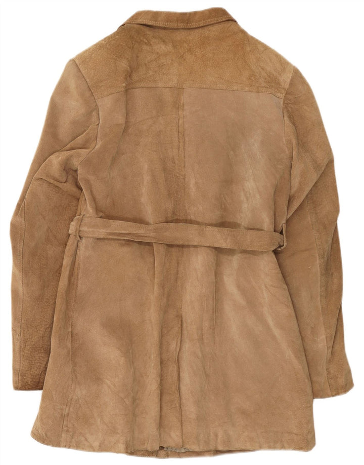 Vintage γυναικείο σουέτ πανωφόρι UK 14 Medium Beige