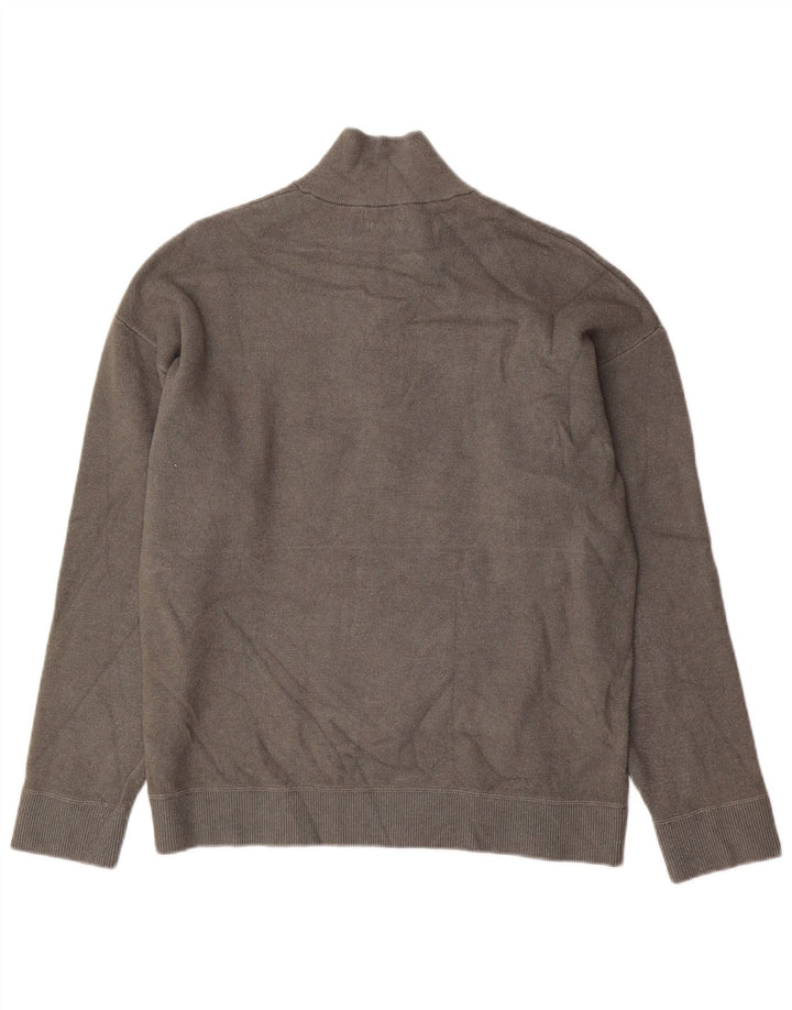 MASSIMO DUTTI Ανδρικό πουλόβερ με φερμουάρ XL γκρι βισκόζη