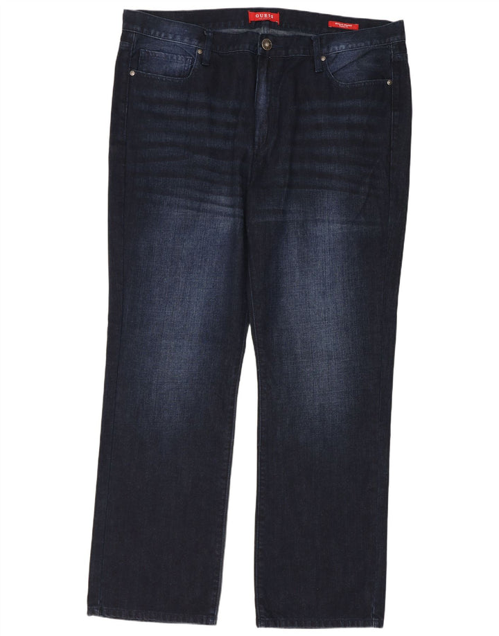 Ανδρικό τζιν ίσιο Guess W40 L32 Navy Blue Cotton