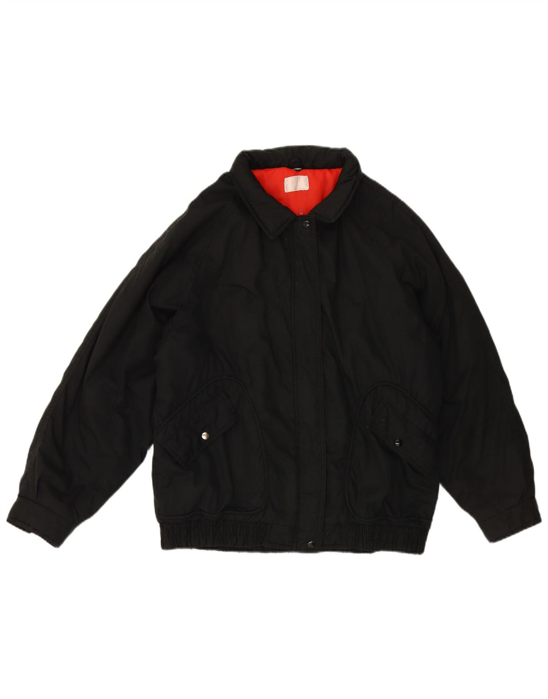 Vintage Γυναικείο Αντιανεμικό Μπουφάν UK 18 XL Μαύρο Πολυαιθυλένιο