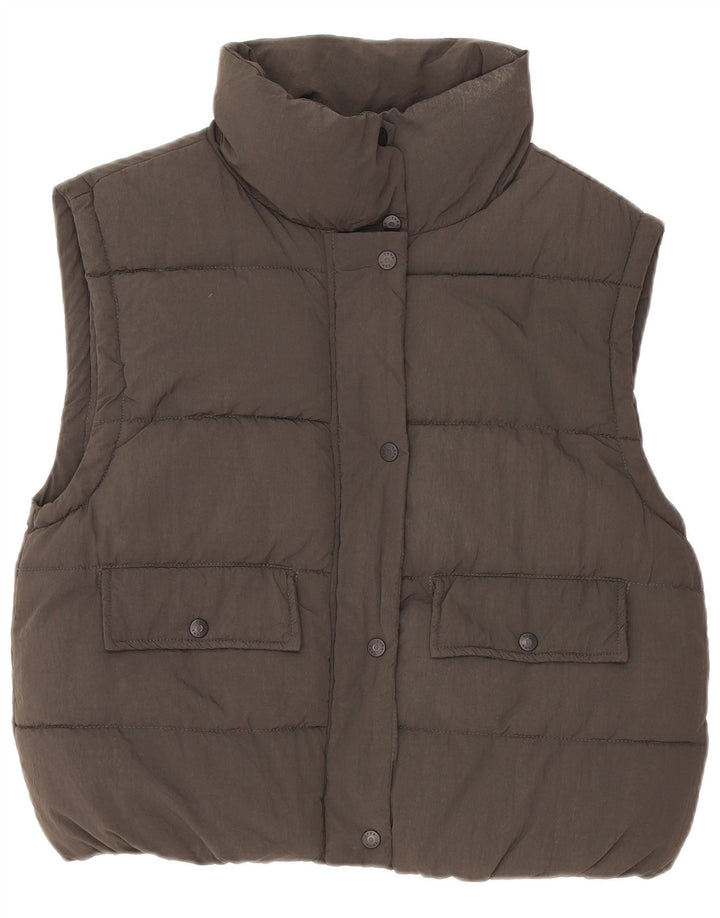 ZARA Girls Padded Gilet 13-14 Years Grey Polyester