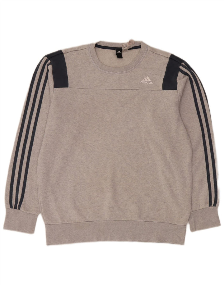 Ανδρικό φούτερ Adidas Jumper Μεσαίο γκρι βαμβακερό