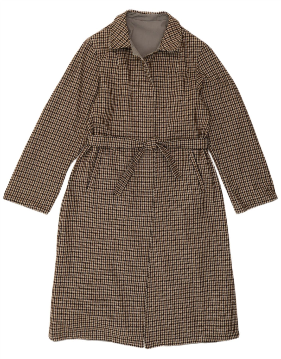 Vintage γυναικείο αναστρέψιμο πανωφόρι IT 46 Small Grey Check