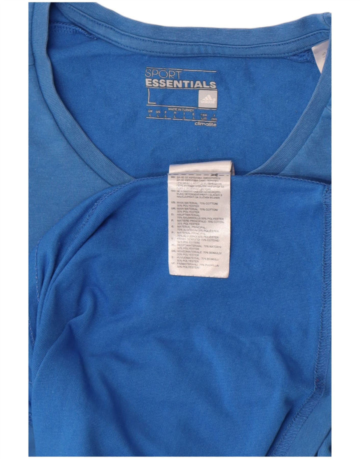 Adidas Ανδρικό T-Shirt Climalite Top μεγάλο μπλε βαμβακερό