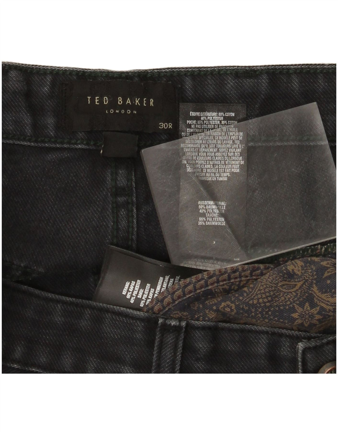 Ted Baker Γυναικείο Slim Jeans W30 L31 Μαύρο βαμβακερό