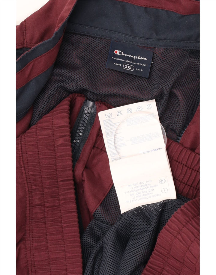 Ανδρικό μπουφάν Champion Windbreaker UK 46 3XL μπορντό πολύχρωμο πολυεστέρα
