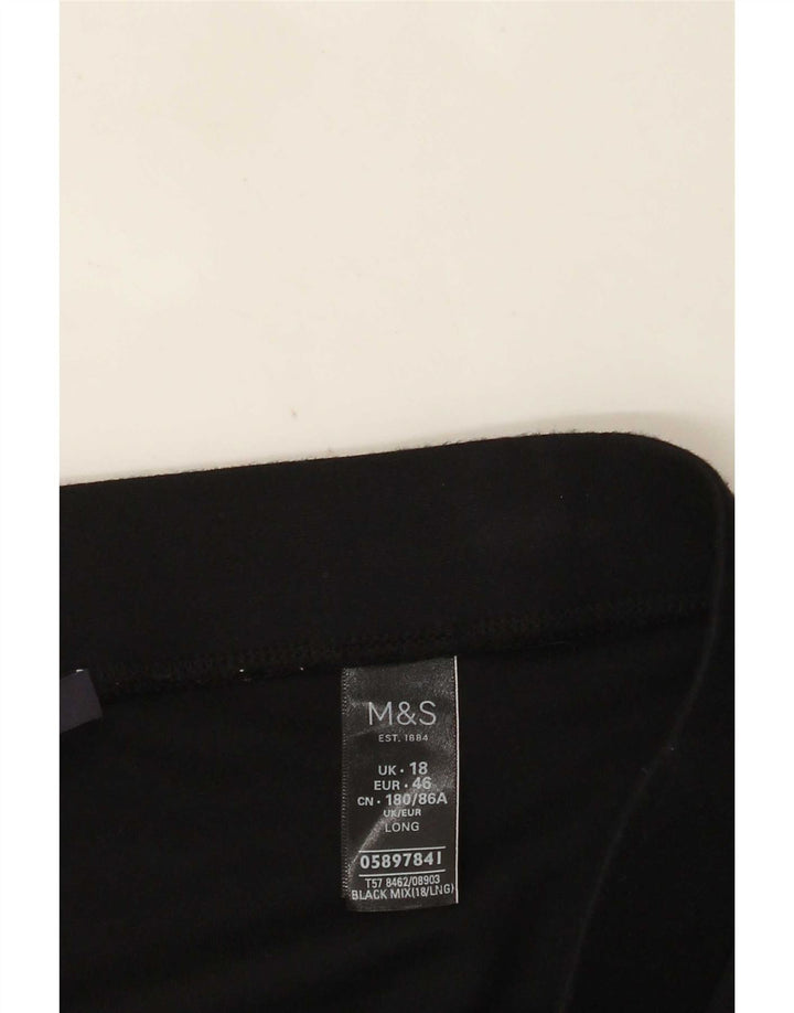 Marks & Spencer Γυναικεία Κολάν UK 18 XL Μαύρη βισκόζη