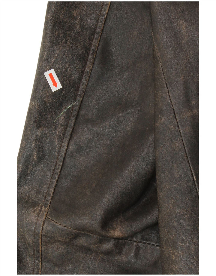 Mays & Rose Ανδρικό Δερμάτινο Μπουφάν IT 50 Μεγάλο Καφέ Δερμάτινο